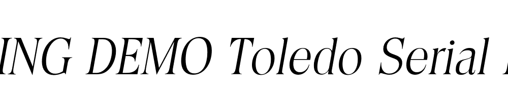  DEMO Toledo Serial Light Italic