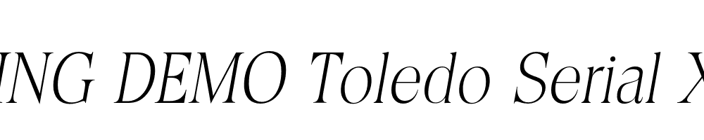  DEMO Toledo Serial Xlight Italic