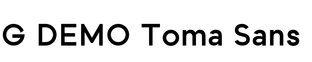  DEMO Toma Sans Bold Regular