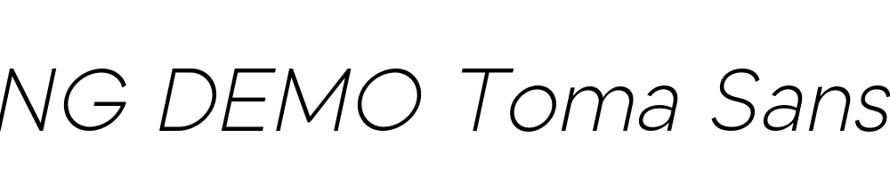  DEMO Toma Sans Light Italic