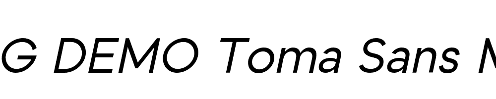  DEMO Toma Sans Medium Italic