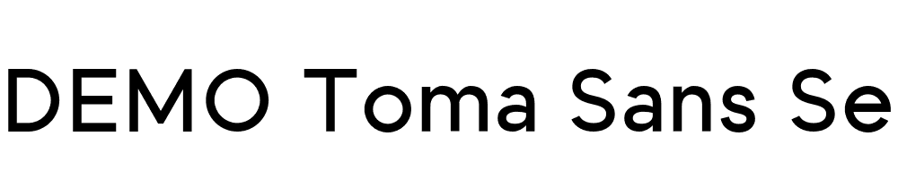  DEMO Toma Sans SemiBold Regular