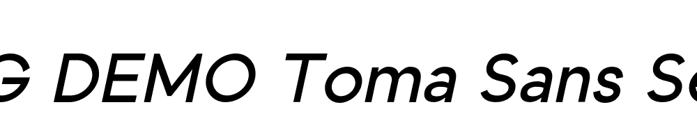  DEMO Toma Sans SemiBold Italic