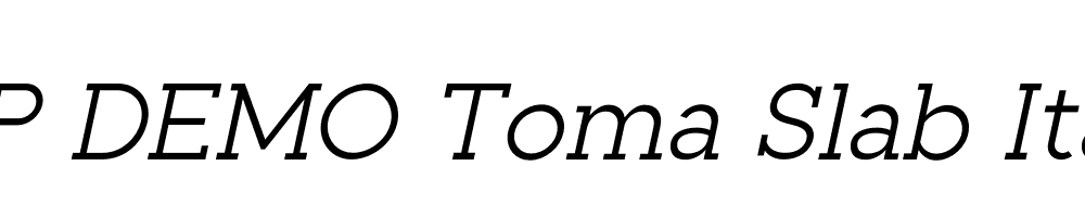 FSP DEMO Toma Slab Italic