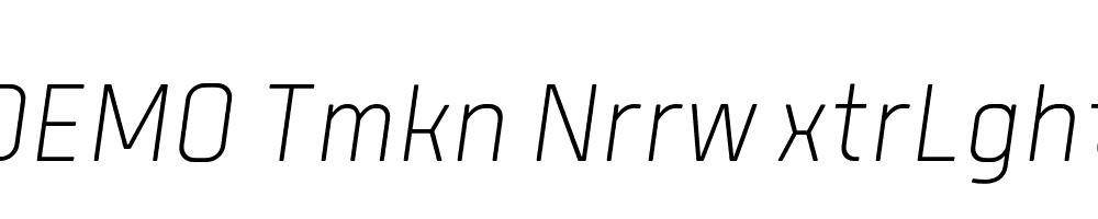 FSP DEMO Tmkn Nrrw xtrLght Italic