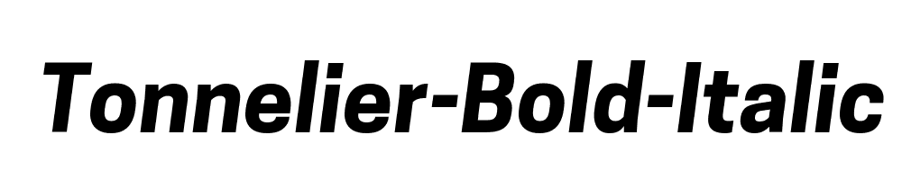 Tonnelier-Bold-Italic