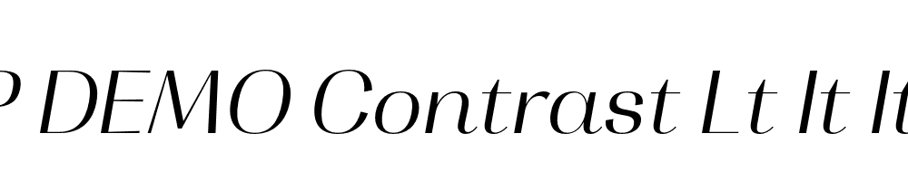 FSP DEMO Contrast Lt It Italic