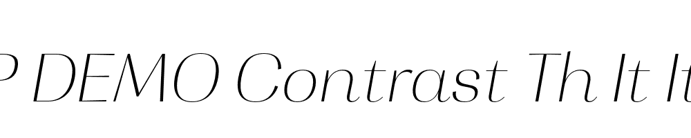 FSP DEMO Contrast Th It Italic