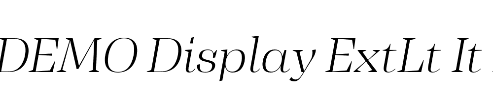 FSP DEMO Display ExtLt It Italic