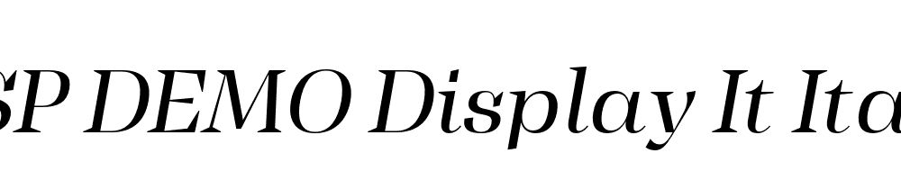 FSP DEMO Display It Italic