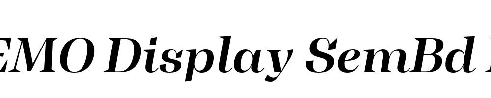 FSP DEMO Display SemBd It Italic