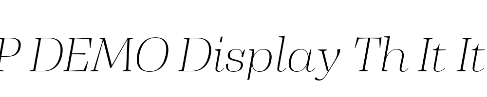 FSP DEMO Display Th It Italic