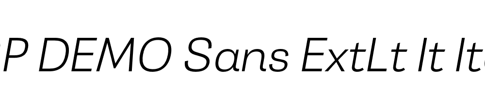 FSP DEMO Sans ExtLt It Italic