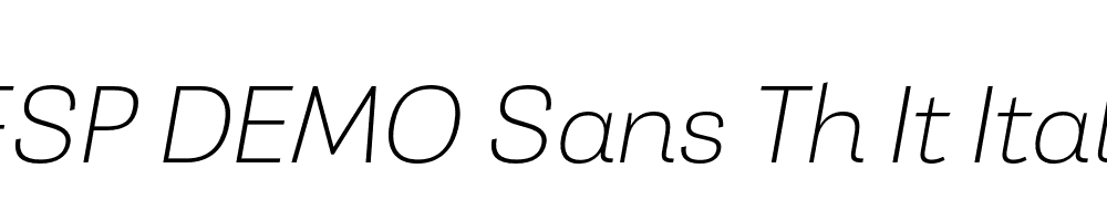 FSP DEMO Sans Th It Italic