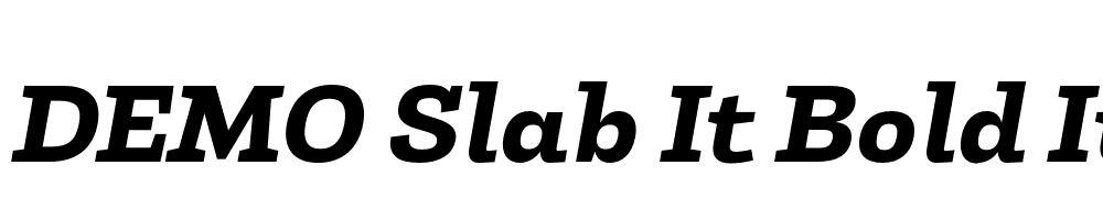 FSP DEMO Slab It Bold Italic