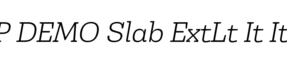 FSP DEMO Slab ExtLt It Italic