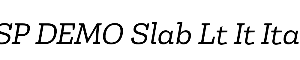 FSP DEMO Slab Lt It Italic