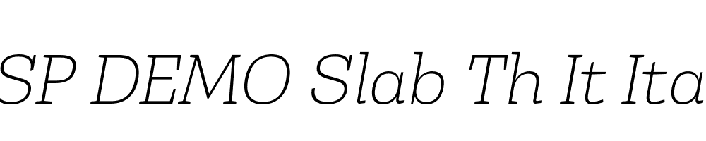 FSP DEMO Slab Th It Italic