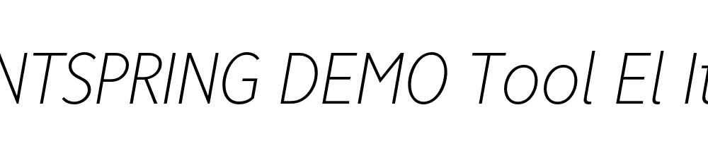  DEMO Tool El Italic