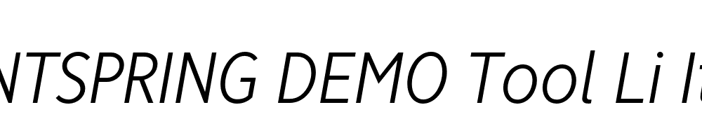  DEMO Tool Li Italic