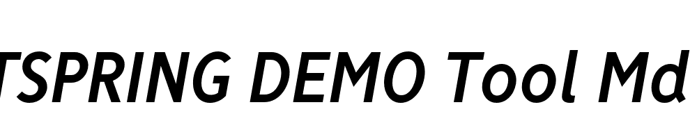  DEMO Tool Md Italic