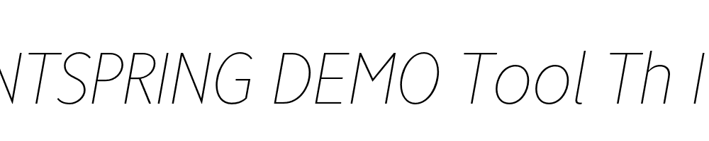  DEMO Tool Th Italic