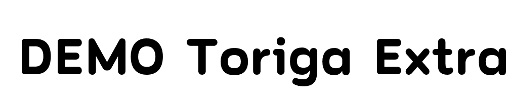  DEMO Toriga ExtraBold Regular