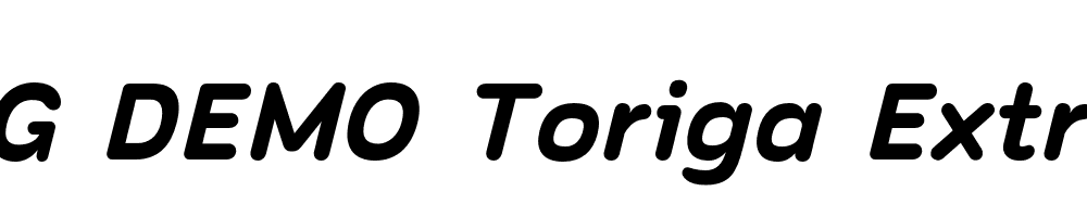  DEMO Toriga ExtraBold Italic