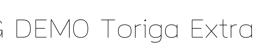  DEMO Toriga ExtraLight Regular