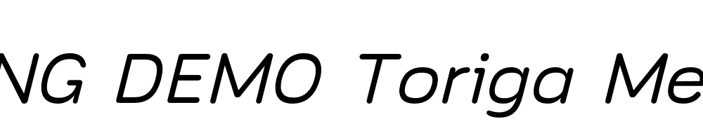  DEMO Toriga Medium Italic