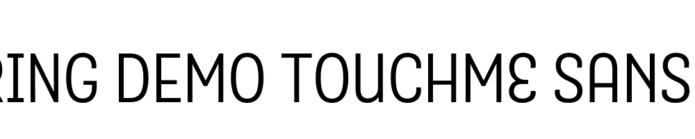  DEMO TouchMe Sans Regular