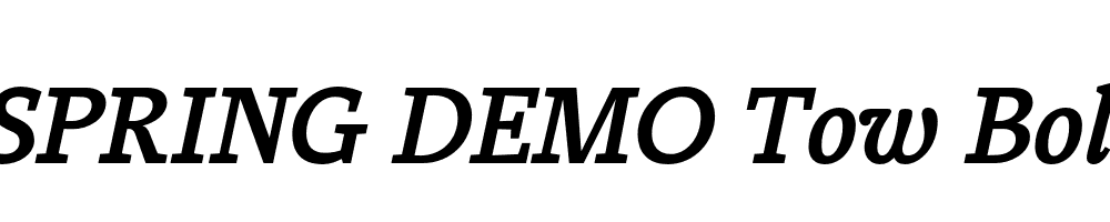  DEMO Tow Bold Italic