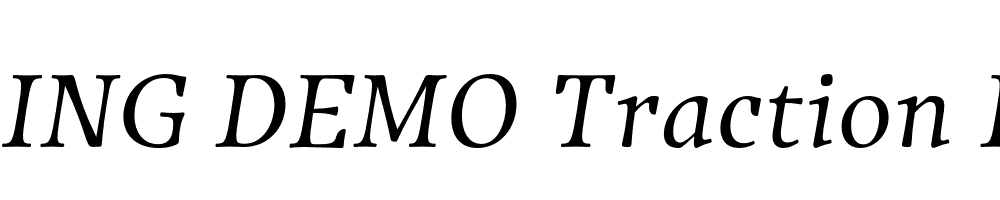  DEMO Traction Book Italic