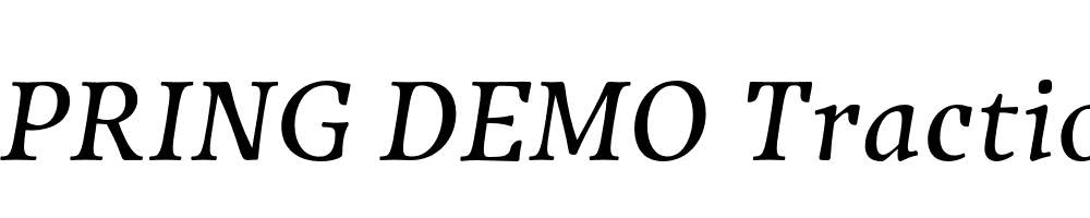  DEMO Traction Italic