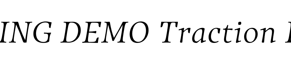  DEMO Traction Light Italic