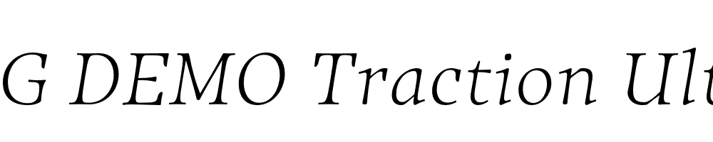  DEMO Traction Ultralight Italic