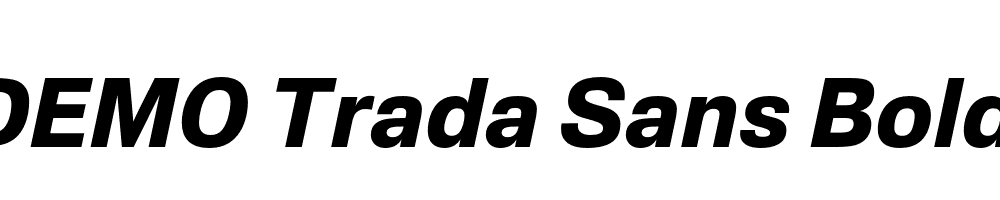 FSP DEMO Trada Sans Bold Italic