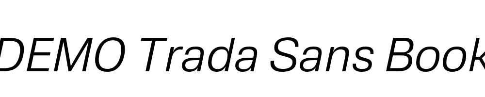 FSP DEMO Trada Sans Book Italic