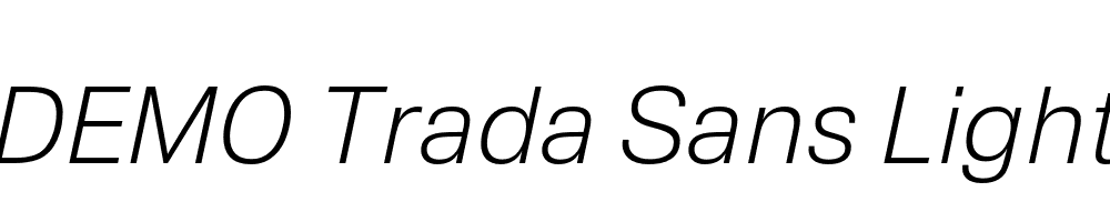 FSP DEMO Trada Sans Light Italic