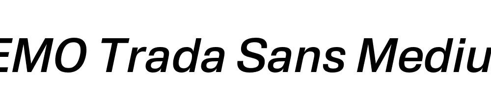 FSP DEMO Trada Sans Medium Italic