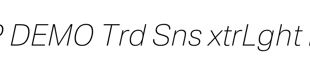 FSP DEMO Trd Sns xtrLght Italic