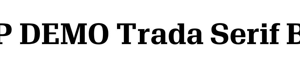 FSP DEMO Trada Serif Bold