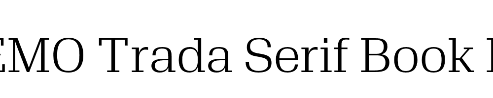 FSP DEMO Trada Serif Book Regular