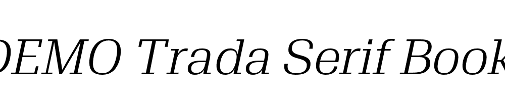 FSP DEMO Trada Serif Book Italic