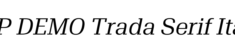 FSP DEMO Trada Serif Italic