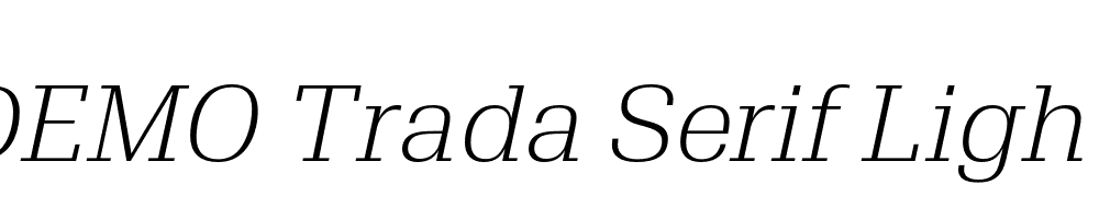 FSP DEMO Trada Serif Light Italic