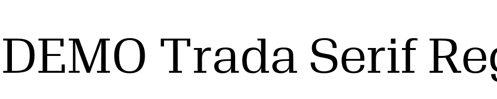 FSP DEMO Trada Serif Regular