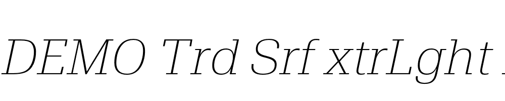 FSP DEMO Trd Srf xtrLght Italic