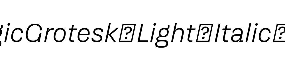 TragicGrotesk-Light-Italic-Trial