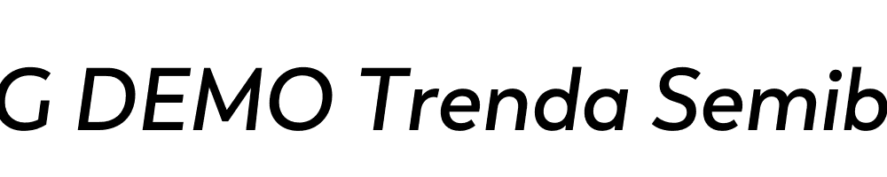  DEMO Trenda Semibold It Regular